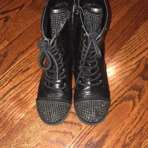 Justice girl boots size 1 black boots